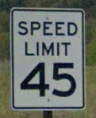 speed limit sign USA